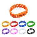 Silicone Spirit Rubber ID Chain Link Awareness Wristband Bracelet